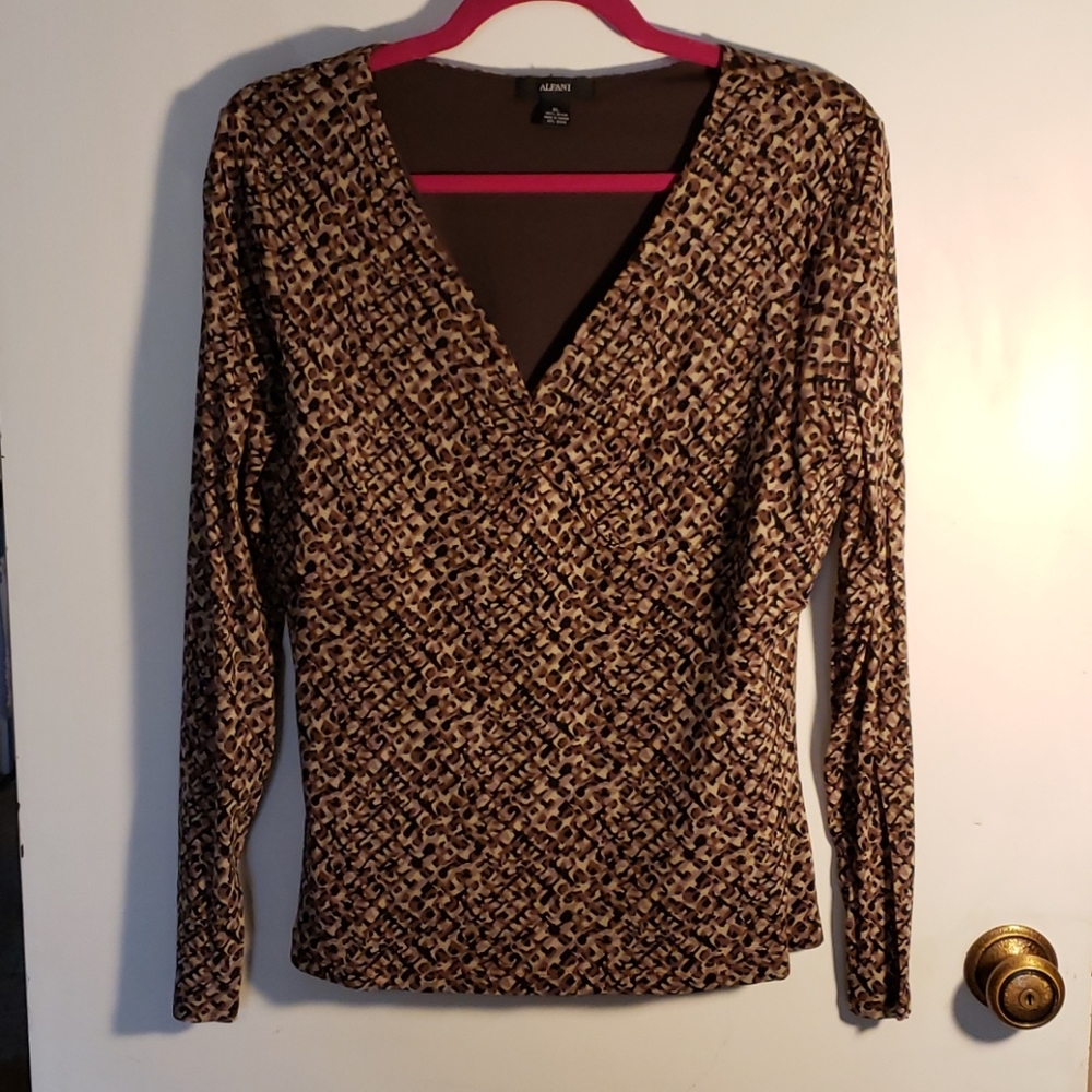 Alfani multi color blouse size xl